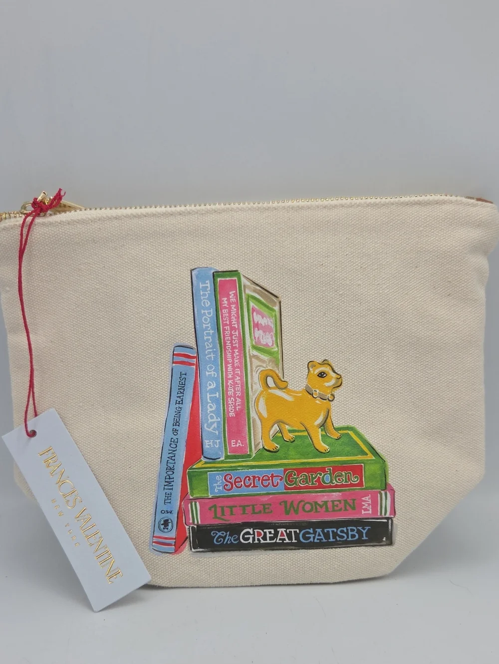 Francis Valentine Cream Canvas Pouch